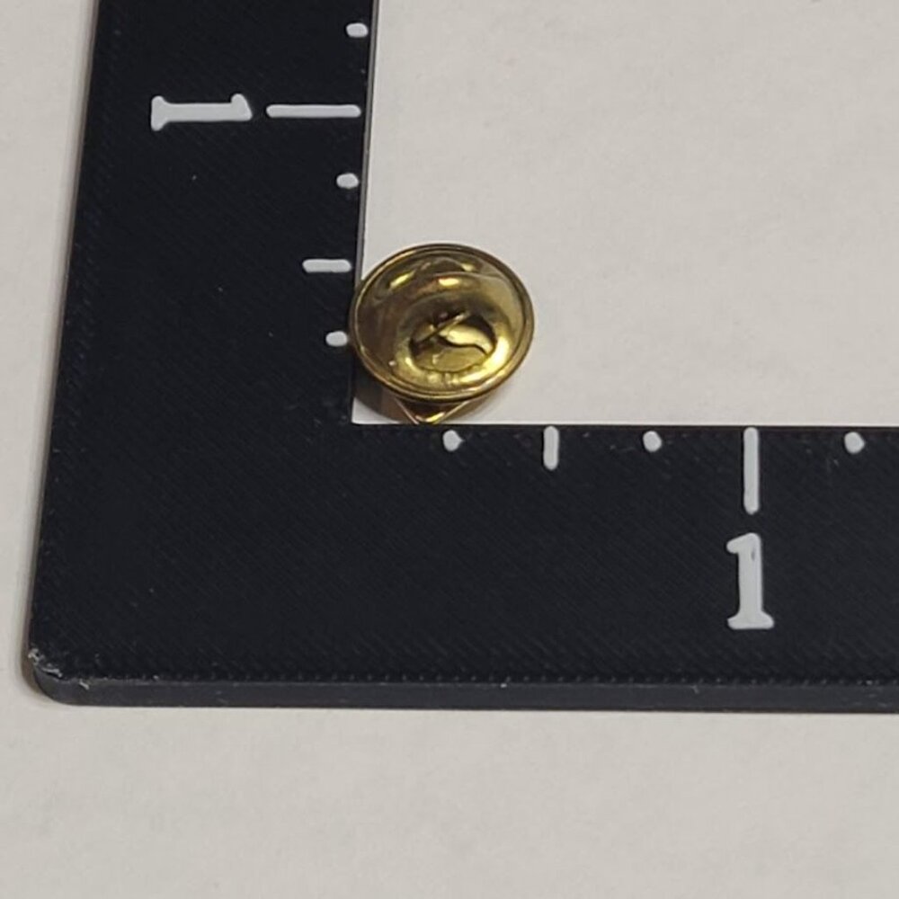 Gold Tone Heart Lapel Pin Small Love Brooch Tie Tack USA Made - Picture 5 of 5
